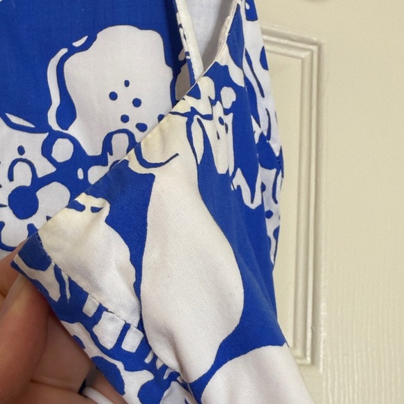 Sz10 Lilly Pulitzer Blue and White halter dress - Picture 6 of 7